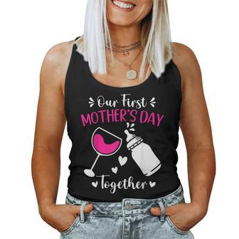 Our First Together Matching First Time Mom Women Tank Top - Seseable