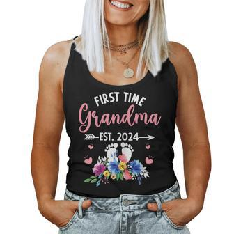 First Time Grandma Est 2024 Mother's Day Grandmother Women Tank Top | Mazezy DE