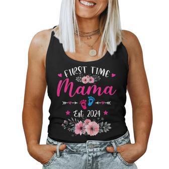 First Time Mama 2024 Mother's Day Soon To Be Mom Pregnancy Women Tank Top - Seseable