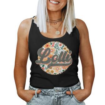 Floral Lolli Retro Groovy Mother's Day Birthday Women Tank Top - Seseable