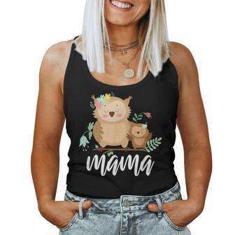 Floral Owl Mom & Baby Mama Animal Mother's Day Owls Lover Women Tank Top - Monsterry DE