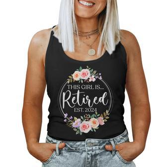 Floral Retirement This Girl Is Retired Est 2024 Women Tank Top - Seseable