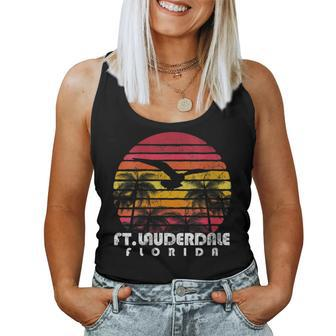 Fort Ft Lauderdale Florida Fl Beach Vintage Retro Women Tank Top - Monsterry UK