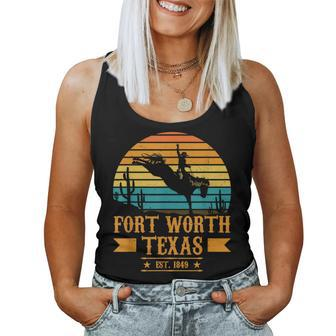 Fort Worth Texas Rodeo Rider Horse Fort Worth Texas Women Tank Top - Monsterry AU