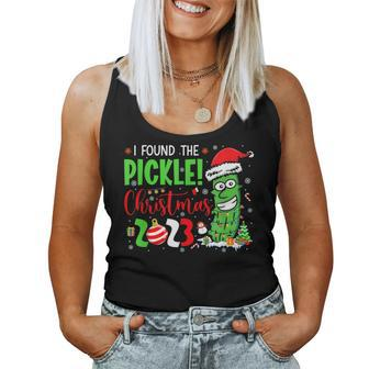 I Found The Pickle Christmas 2023 Sarcastic Santa Pickle Women Tank Top - Thegiftio UK