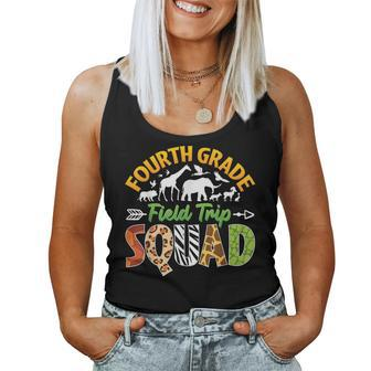Fourth Grade Zoo Field Trip Squad Matching Teacher Students Women Tank Top - Seseable