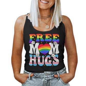 Free Mom Hug Transgender Lesbian Gay Lgbt Pride Rainbow Flag Women Tank Top - Seseable