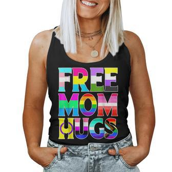 Free Mom Hugs Rainbow Flag Lgbtq Pride Month Cute Trans Women Tank Top - Seseable