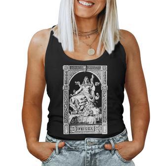 Frigga On Throne Norse Viking Mythology God Mother 1901 Women Tank Top - Monsterry