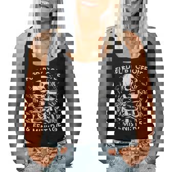 Fueled By Coffee & Feminist Rage Feminism Coffee Lovers Women Tank Top | Mazezy