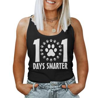 101 Days Smarter Teacher Dogs Days Of School Student Women Tank Top - Monsterry CA