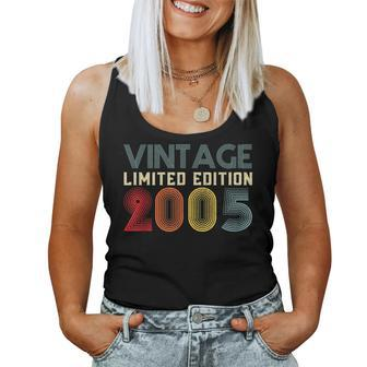 18 Years Old Boys Girls 18Th Birthday Vintage 2005 Women Tank Top - Monsterry
