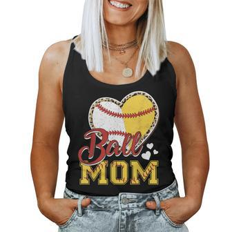 Ball Mom Softball Baseball For Women Tank Top - Monsterry