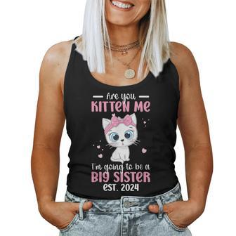 Big Sister To Be 2024 Promoted To Big Sister 2024 Women Tank Top | Mazezy