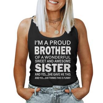 Birthday For Brother From Awesome Sister Present Women Tank Top - Thegiftio UK
