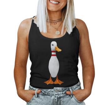 Bowling Farmer Bowler Duck Ten Pin Spare Me Bowling Women Tank Top - Thegiftio UK