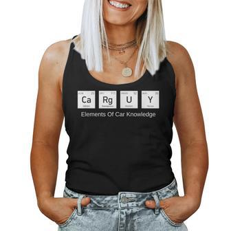 Car Guy Elements Of Car Knowledge Carguy Women Tank Top - Monsterry