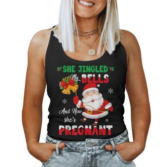 Christmas Pregnancy Announcement New Dad Mom Women Tank Top - Thegiftio UK