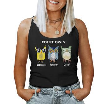 Coffee Owls Decaf Regular Espresso Owl Women Tank Top - Monsterry UK