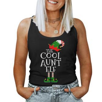 The Cool Aunt Elf Matching Family Group Christmas Women Tank Top - Monsterry