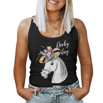 Derby Day 2024 Fascinator Hat Horse Racing Lover Women Tank Top | Mazezy
