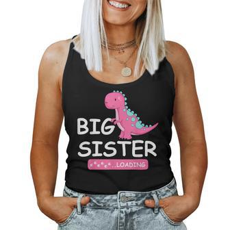 Dinosaur I'm Going To Be Big Sister 2024 Baby Loading Women Tank Top - Monsterry CA