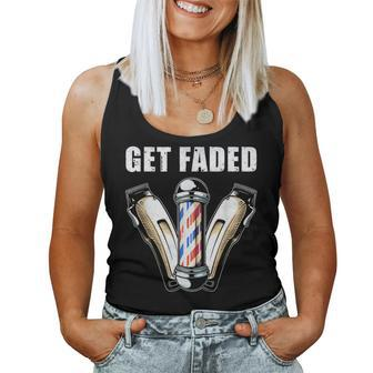 Get Faded Barber For Cool Hairstylist Women Tank Top - Seseable