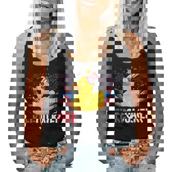 Firecracker Duck 4Th Of July Women Tank Top | Mazezy