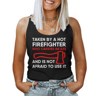 Firefighter Boyfriend Girlfriend Husband Wife Gag Women Tank Top - Monsterry CA