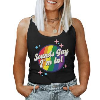 Gay Pride Sounds Gay Lgbtq Rainbow Women Tank Top - Seseable