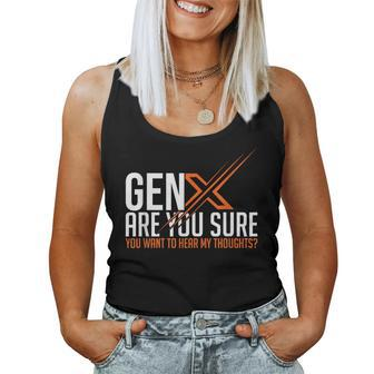 Generation X Humor 60S 70S Gen-Xers Sarcastic Gen X Women Tank Top - Monsterry UK