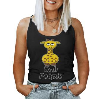 Giraffe Ugh People Cute Animal Lover Women Tank Top - Monsterry UK