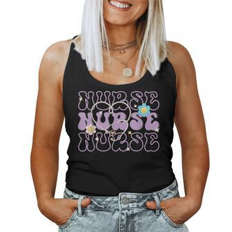 Groovy Registered Nurse Nursing Student School Er Icu Women Tank Top - Monsterry CA