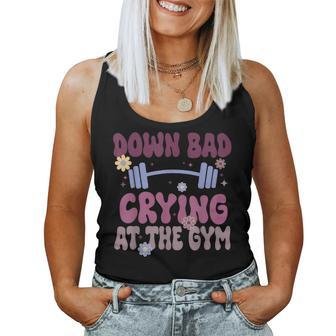 Now I'm Down Bad Crying At The Gym Groovy Women Tank Top - Monsterry AU