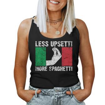 Less Upsetti More Spaghetti Italian For Women Women Tank Top - Thegiftio UK