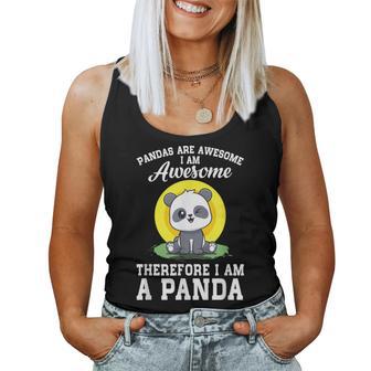 Pandas Animal Zoo Pandas Are Awesome Cute Panda Bear Women Tank Top - Thegiftio UK