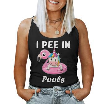 I Pee In Pools Sarcastic Sayings Women Tank Top - Monsterry CA