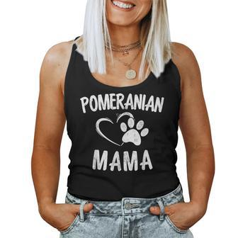 Pomeranian Mama Pet Lover Apparel Dog Pom Mom Women Tank Top - Monsterry