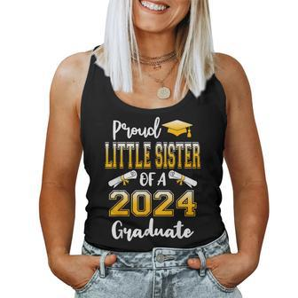 Proud Little Sister Of A Class Of 2024 Graduate Women Tank Top - Monsterry CA