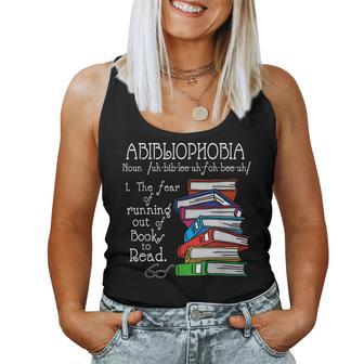 Reading S Abibliophobia T- Bookworm For Women Women Tank Top - Thegiftio UK