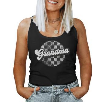 Retro Checkered Grandma Race Vintage Matching Family Women Tank Top - Seseable