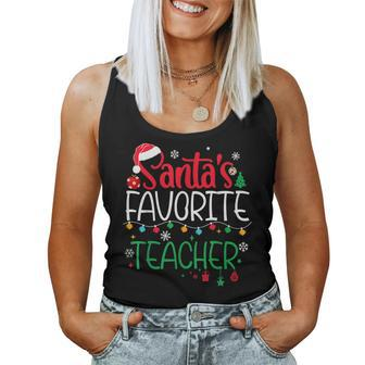 Santa Favorite Teacher Christmas For Teachers Women Tank Top - Monsterry DE