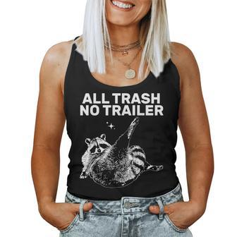 Sarcastic Raccoon All Trash No Trailer For Women Women Tank Top - Thegiftio UK