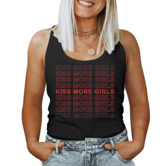 Saying Kiss More Girls Bisexual Gay Lesbian Women Women Tank Top - Monsterry DE