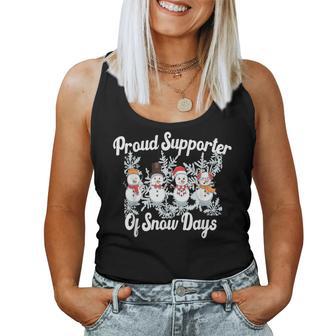 Snow Day Supporter Teacher Student Winter Snowflake Women Tank Top - Monsterry DE