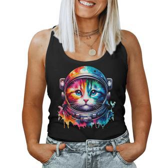 Space CatCat Astronaut For Cat Lover Women Tank Top | Mazezy