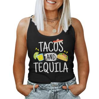 Tacos And Tequila Mexican Sombrero Women Tank Top - Seseable