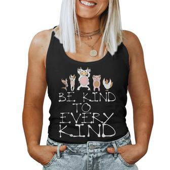 Vegan Love Animals Be Kind To Every Kind Women Tank Top - Monsterry DE