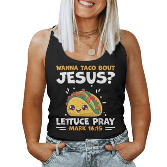 Wanna Taco Bout Jesus Christian Cinco De Mayo Women Tank Top - Seseable