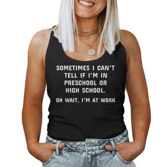 Work Office Workplace Sarcastic Fun Saying Women Tank Top - Thegiftio UK